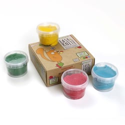 Pâte à modeler "Yuki" naturelle & vegan bio, Set de 4 pots