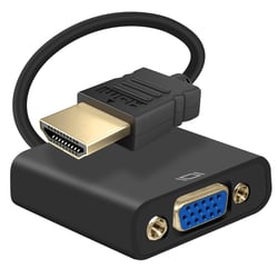 Adaptateur HDMI Mâle vers VGA Femelle Qualité Image HD 1080p Compact 20cm Noir