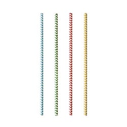 Lot de 100 Pailles Zig-Zag 4 couleurs