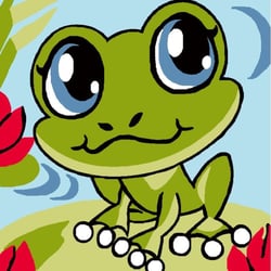 LUC - Kit canevas Soudan Grenouille 25x25cm