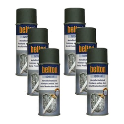 Lot de 6 sprays de peinture - Antirouille - Gris anthracite - 3 en 1 - Apprêt - Peinture - Finition - Belton