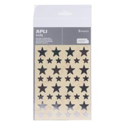 Apli Agipa - Gommettes étoile 12 et 20 mm Argenté x 120