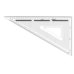 Graphoplex - Equerre de coupe graduée 60° bord acier patin antiglisse 30 cm