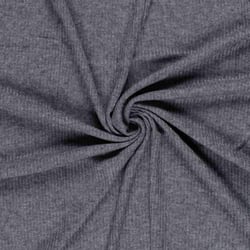 Tissu Maille côtelé Céliane uni  pailleté  Bleu ardoise
