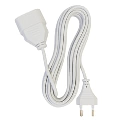 Rallonge Électrique Blanche 5m – 1380W, 220V-240V