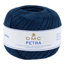 Pelote de laine - 100% coton - Bleu - 5823 - DMC - Petra - Longues fibres