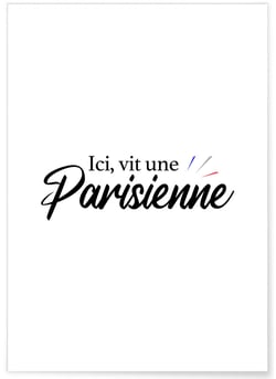 Affiche 'Ici vit une Parisienne' | A3 : 29,7x42cm