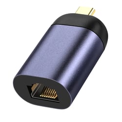 Adaptateur USB-C vers Ethernet Débit 100Mbps Design Compact Gris Foncé