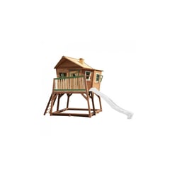AXI Crooked Max Maisonnette Marron vert Toboggan Blanc - Axi House