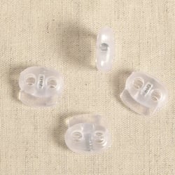 Serre-cordon ovale - 4pcs 1,9cm x 1,7cm transparent