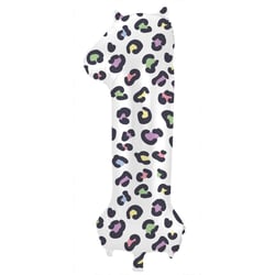 Ballon Aluminium Hélium Panthère Chiffre 1 - 86 cm