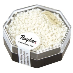 Delica-rocailles, 1,6 mm mat opaques, boîte, blanc, 6 g
