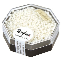 Delica-rocailles, 1,6 mm mat opaques, boîte, blanc, 6 g
