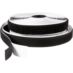 Bande Velcro , autocollant, L : 20 mm, noir, 5 m/ 1 rouleau