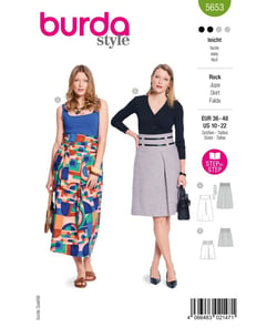 Patron Burda 5653 - Jupe taille n°FR 36-48
