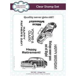 Tampons transparents - Voiture Vintage Cars - 9 clear stamps - Creative Expressions