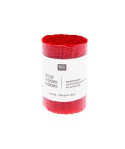 Fil à nouer 6,5 cm - Rico Hooki Hooki - Rico Design Rouge