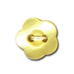 Lot de 3 boutons en forme de Violette couleur Jaune 12mm