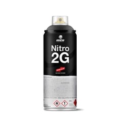 Spray de peinture noir goudron mat nitro 2G 400ml - Mtn