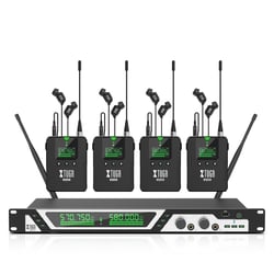 Microphone Sans Fil Pro Pour Scène Avec Moniteur Intra-Auriculaire 4 Packs YONIS