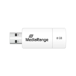 MediaRange Clé USB 8Go pour Sauvegarde et Transfert de Fichiers Blanc