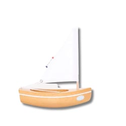 Le Bachi Naturel -Bateau en bois 17cm - Maison Tirot