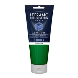 Peinture Acrylique en tube - Vert moyen - 200ml - Lefranc & Bourgeois