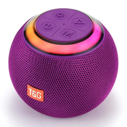 Enceinte Bluetooth Portable Extérieure Avec Lumière LED Ambiance Rouge Puissante Violet 2 YONIS
