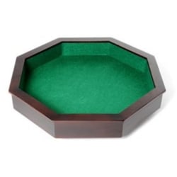 Piste de des octogonale bois / feutrine 38,5 cm - engelhart - jeu de des