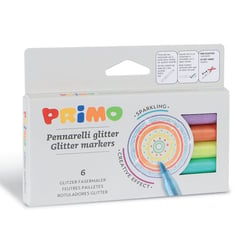 6 feutres pailletés pointe Ø 2 mm