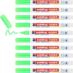 Lot de 10 marqueurs craie liquide - EDDING - Pointe 1-2 mm - Vert fluorescent
