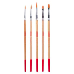 5 pinceaux - Peinture aquarelle - Rond - Plat - Synthétiques - Art Creation