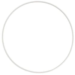 Cercle nu en métal, d 12 cm, blanc, 1 pièce