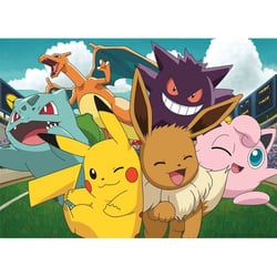 Puzzle pokemon pikachu dracaufeu bulbizarre evoli ectoplasma rondoudou - 100 pieces - nathan 86774