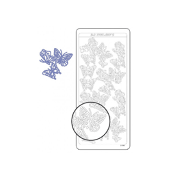 Planche de stickers peel off lavande papillons