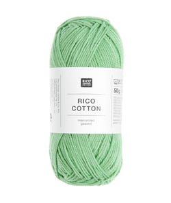 Coton à tricoter ou à crocheter Rico Cotton - Rico Design 603 Eucalyptus