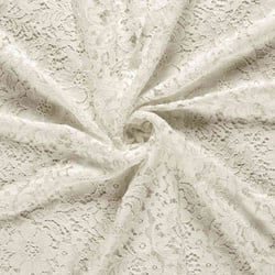 Tissu Dentelle lourde uni Blanc cassé