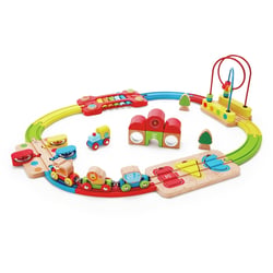Chemin de fer puzzle arc-en-ciel