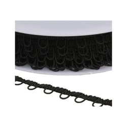 Galon ganse élastique 17mm noir au mètre