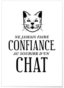Affiche Sourire de chat | A3 : 29,7x42cm