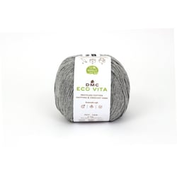 DMC - Fil Coton Recyclé Eco Vita 3mm 100g Tricot et Crochet Col. 112 gris