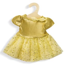 Robe de soiree doree a paillettes 35/45 cm - heless - habit poupon (43)