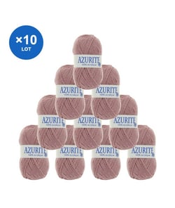 Lot de 10 pelotes AZURITE de Distrifil – 500 g de laine certifiée Oeko-Tex à petit prix 1518 Rose