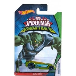 Véhicule battle spec green goblin : ultimate spiderman sinister 6 - hot wheels - voiture miniature 1:64 - mattel - cmj87
