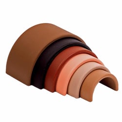Jouet à empiler petit arc-en-ciel en silicone