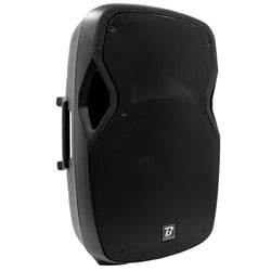 Enceinte Active 15'' noire 2 voies - Puissance 450 Watts - Connexion sans Fil Bluetooth - Entrée Micro/Ligne - Lecteur USB/SD intégré - TWS - pour DJ, Animation, Scène