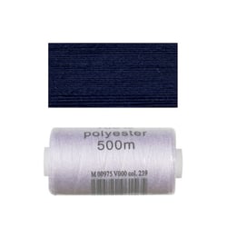 Bobine 500m fil polyester Marine foncé