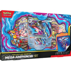 Coffret pokemon méga-amphinobi ex pv 350 - collection premium - 8 boosters - cartes à collectionner française - ASMODEE