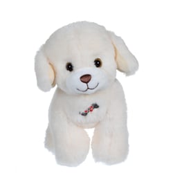 Peluche - Peluche Dogz & kats sonores 18 cm - chien blanc