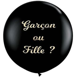 Ballon Géant Noir Gender Reveal Fille